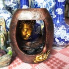Thác nước phong thủy hình Phật 40x30cm có đèn LED