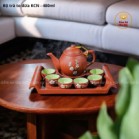 Bộ ấm chén tử sa Bát Tràng dáng dừa khay chữ nhật 480ml