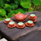 Bộ Ấm Chén Tử Sa Bưởi Hạc Dung Tích 400ml