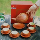 Bộ Ấm Chén Tử Sa Bưởi Hạc Dung Tích 400ml