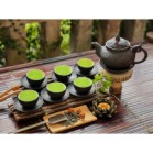 Bộ Ấm Chén Tử Sa Trúc Sen Bát Tràng Dung Tích 350ml