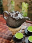 Bộ Ấm Chén Tử Sa Lá Sen Bát Tràng 330ml