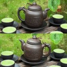 Ấm chén tử sa bát tràng bộ lục tâm trà 290ml