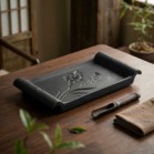Khay chữ nhật to đen 32x20cm