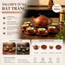Bộ Ấm Chén Tử Sa Dáng Quả Cam Dung Tích 400ml
